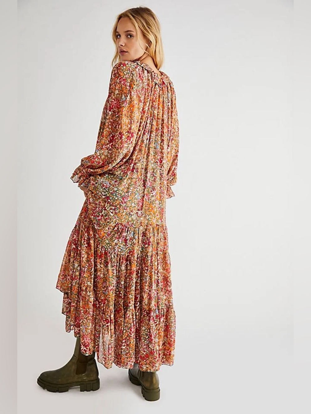 Free People Feeling Groovy Floral Tiered Maxi Dress
